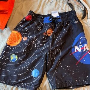 Space-Themed Boy’s Swim Suit - Black